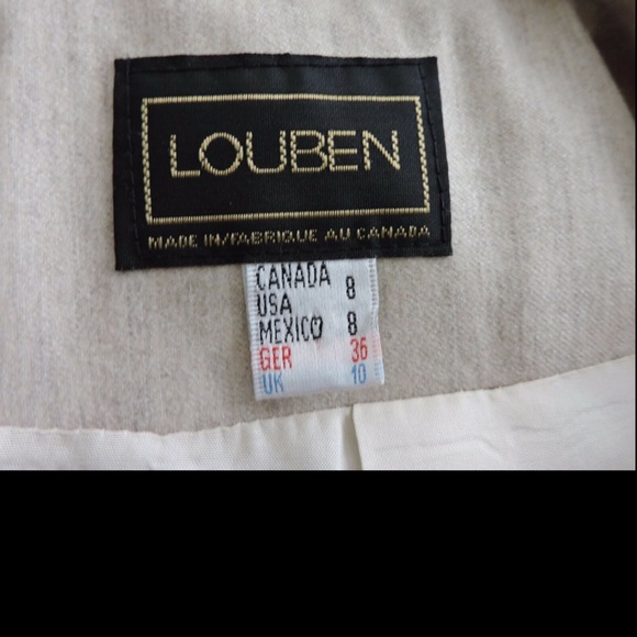 Louben Career Blazer Jacket Wool Blend size 8 - Picture 3 of 3